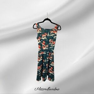 MISSJOY Festive Reindeer Print Dress